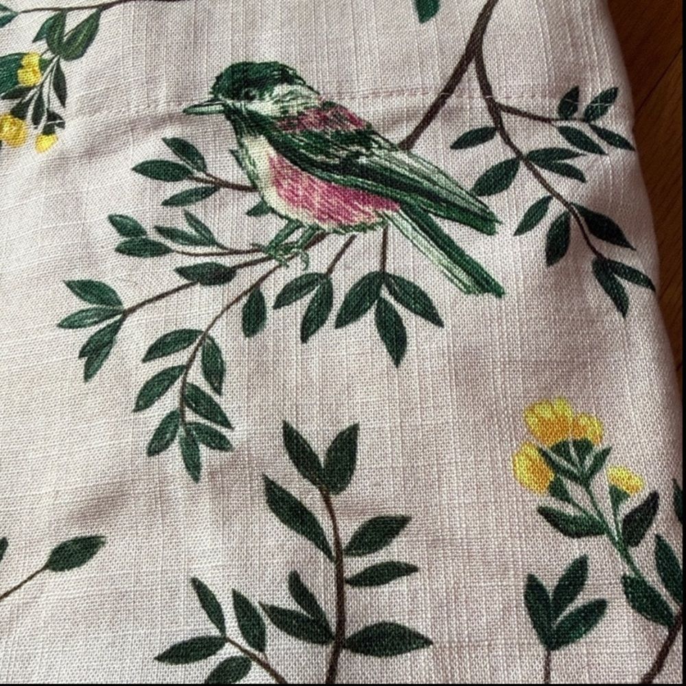 NEW Anthropologie Priyanka Organic Cotton Printed Bird Curtin One panel - Picture 7 of 9